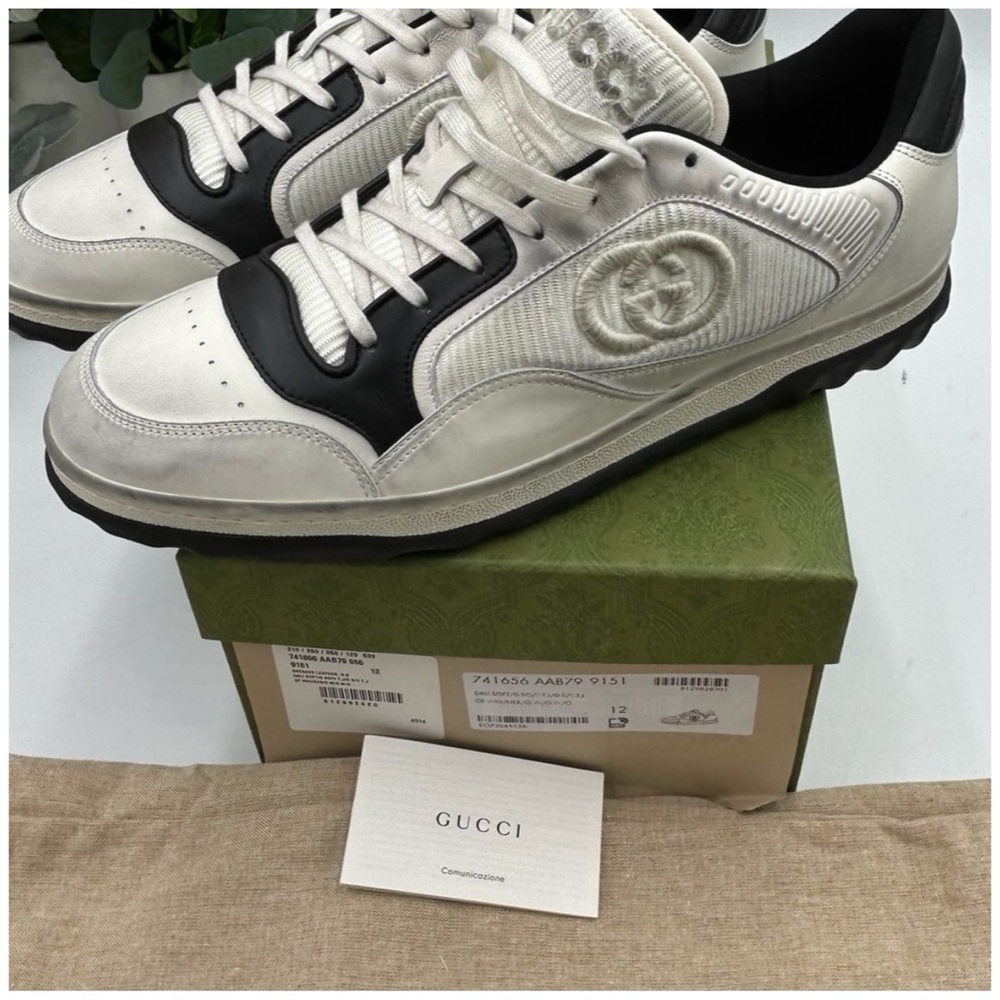 Gucci Mac 80 distressed leather sneakers size 12 made in
Italy - Picture 6 of 7